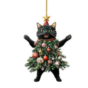 Jul Katt: Allt du behöver veta om julens favoritdjur Katt julprydnad, backbild jul katt berlock prydnad, bil bakifrån hänge dekoration, bil och väska katt tillbehör julgransprydnader